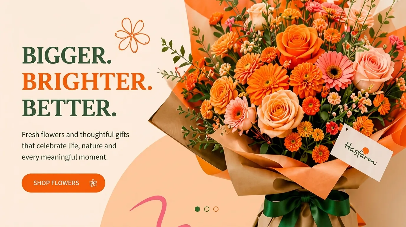Nhanh Flower - Bigger Brighter Better Orange Bouquet