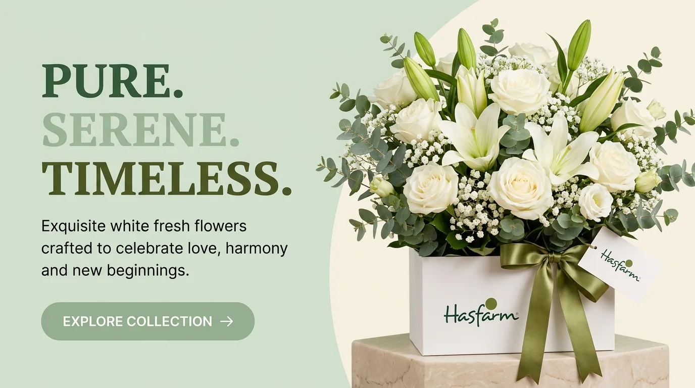 Nhanh Flower - Pure Serene Timeless White Roses & Lilies